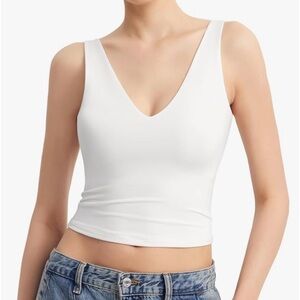 NWT PUMIEY Deep V Neck Sleeveless Tank Top Smoke Cloud Pro Collection small